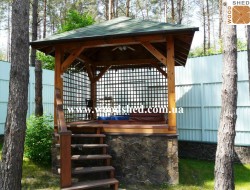 Современная беседка в японском стиле для отдыха